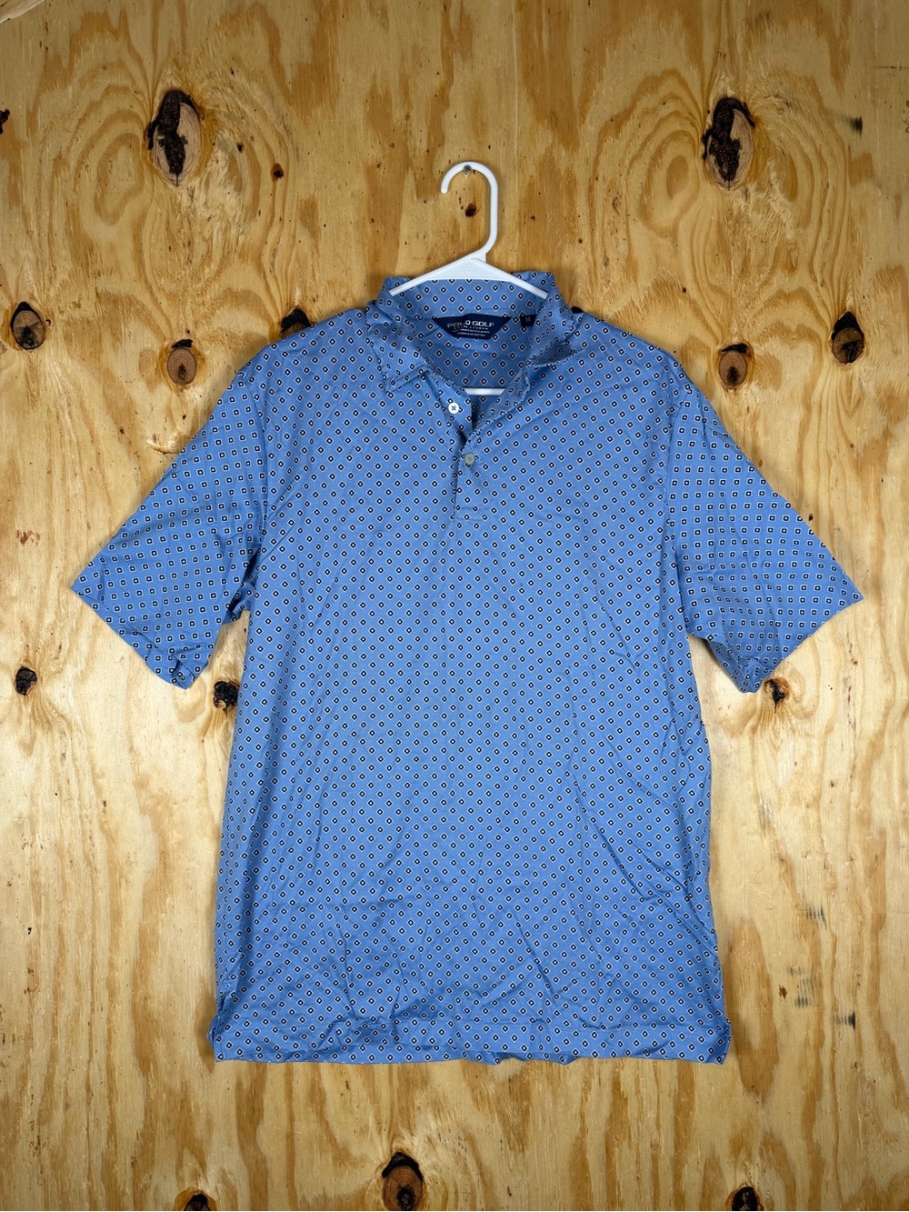 Polo Golf Ralph Lauren Blue Printed Short-Sleeve Performance Polo